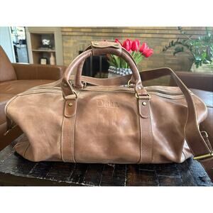 Duke University Leather Duffel Bag Leather Old Money Travel Rugged Lux Heritage